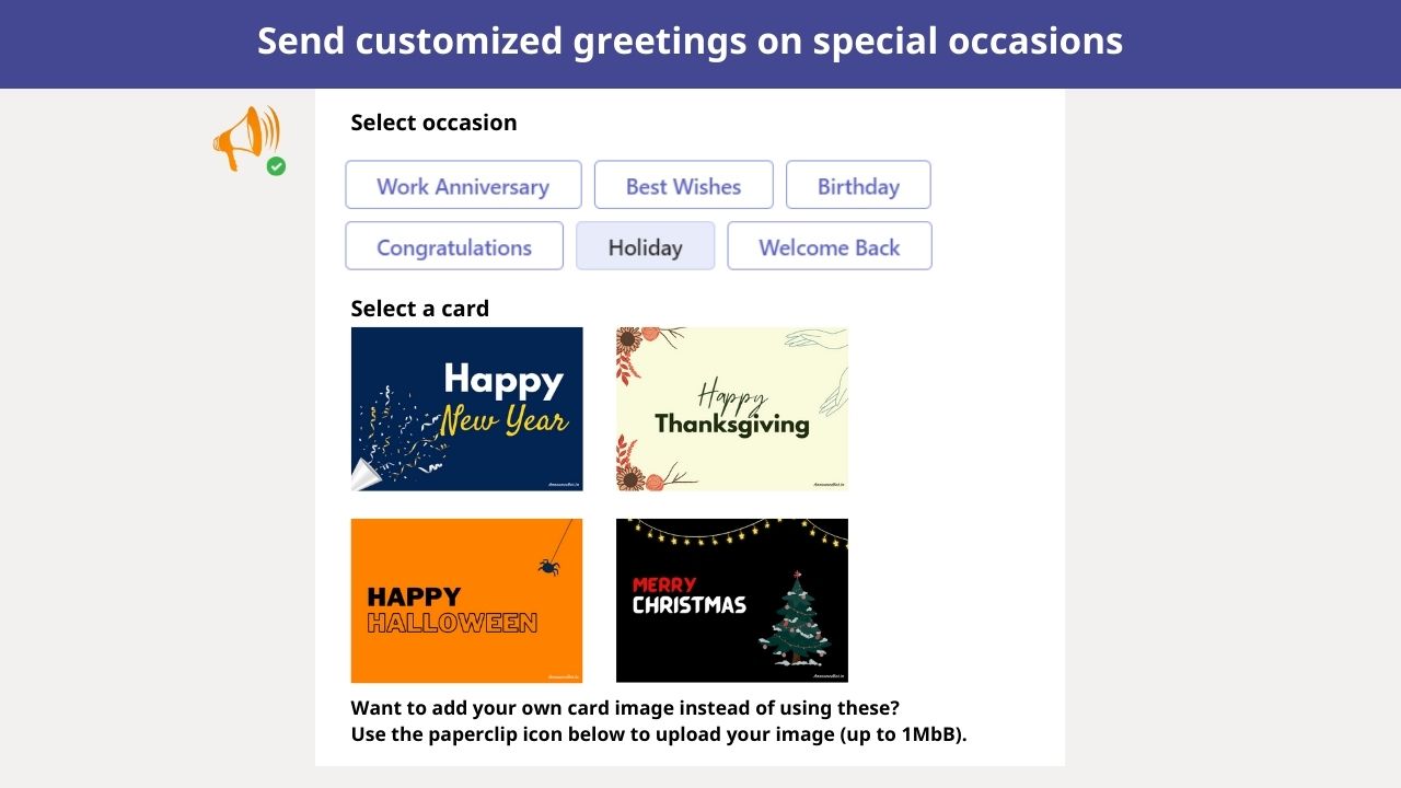 Teams app for managing employee birthdays and anniversaries